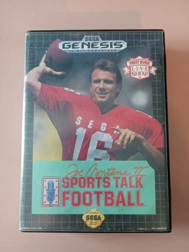 Joe Montana II Sports Talk Football (Sega Genesis, 1991) Cib - Tested and Works!