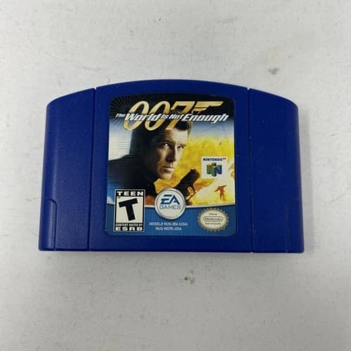 007 The World Is Not Enough Nintendo 64 N64 James Bond FPS Blue Cart Authentic