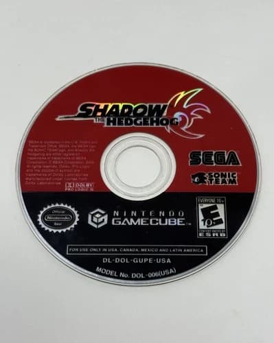 Shadow the Hedgehog Nintendo GameCube GC Pristine Disc Only Tested And Working