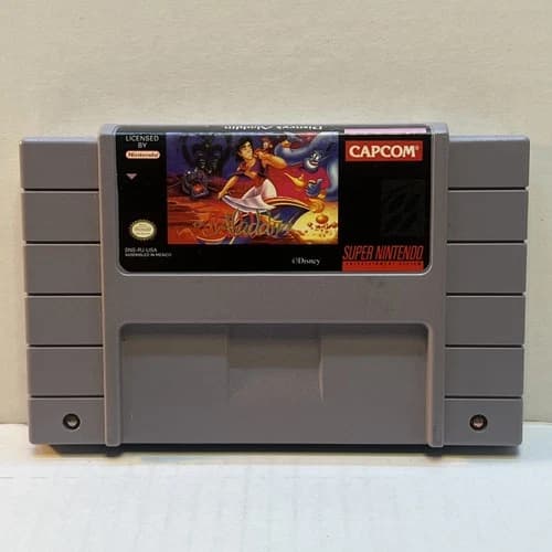 Disney’s Aladdin (Super Nintendo SNES, 1993) Free Shipping Video Game Tested
