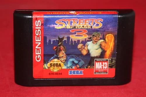 Streets of Rage 3 (Sega Genesis, 1994) Authentic Game Cartridge.