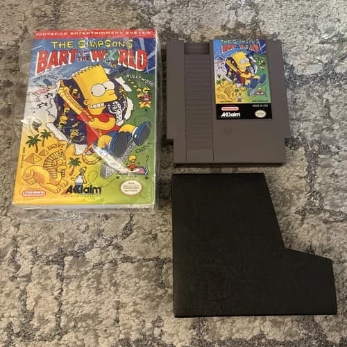 The Simpsons: Bart vs. the World (Nintendo NES, 1991) CIB "READ"