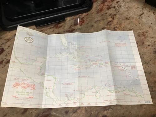 Pirates! The Spanish Main Map HTF Nintendo NES￼