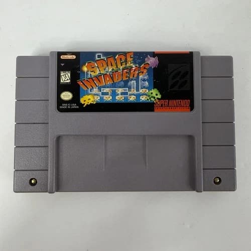 Space Invaders Super Nintendo SNES Authentic Tested Working Cleaned