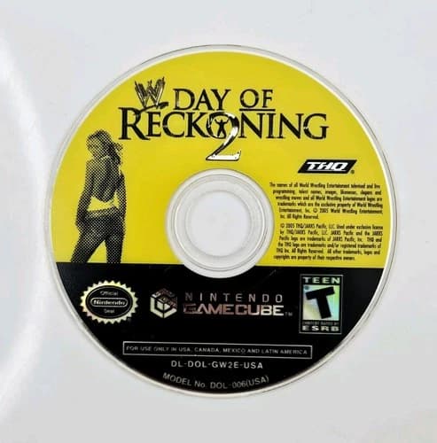 WWE Day of Reckoning 2 Nintendo GameCube 2005 Disc Only