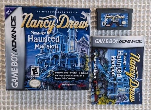 Nancy Drew: Message in a Haunted Mansion Nintendo Game Boy Advance, 2001 GBA