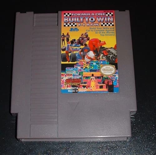 Formula One: Built to Win Nintendo NES Cartridge Only Tested Working MINT