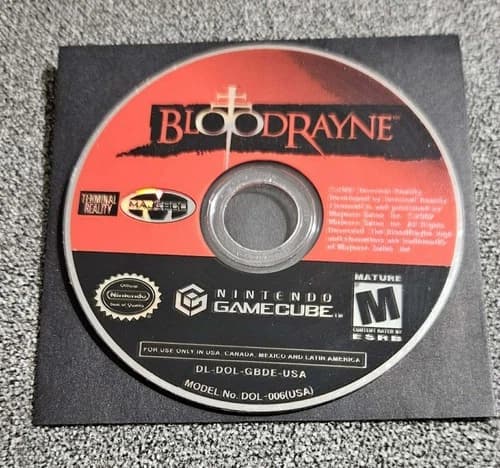 bloodrayne gamecube Loose Diac Only Tested And Working