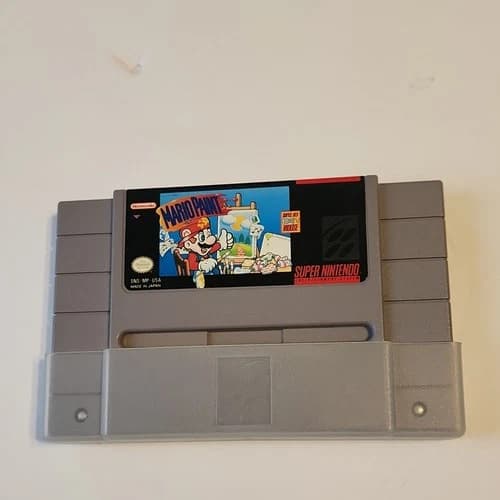 Nintendo Mario Paint SNES Game Cartridge NTSC-U/C 1992 E Art Game