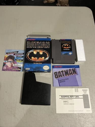 Batman: The Video Game 1989 NES Nintendo Complete CIB Authentic & Tested!