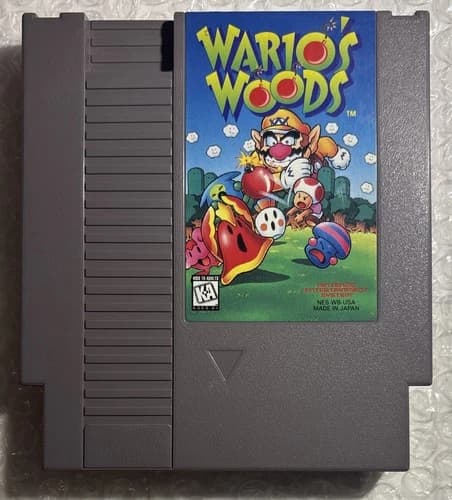 Wario's Woods Cartridge Only- NES Nintendo- TESTED & CLEANED Good Condition