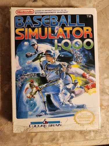 Baseball Simulator 1000 (Nintendo NES, 1990) - game, box, Manual