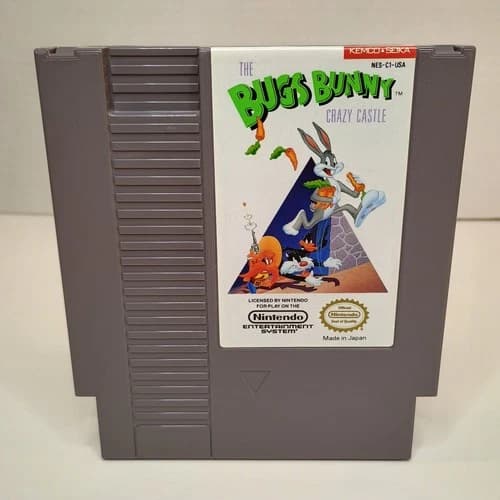 The Bugs Bunny Crazy Castle - NES Game. Cleaned. Tested. Working.