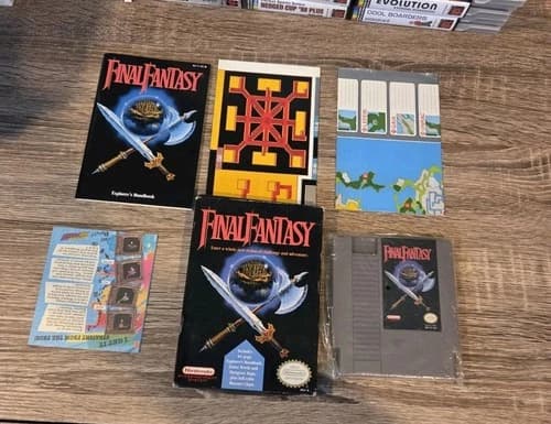 Final Fantasy Nintendo System NES Totally Complete In Box All Inserts Maps Wow
