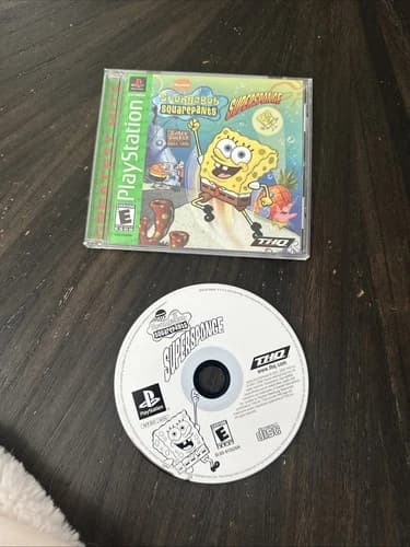 PlayStation 1 PS1 Game SpongeBob SquarePants Supersponge CIB Complete In Box