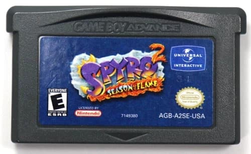 Spyro 2: Season of Flame (Nintendo Game Boy Advance, 2002) Game Cartridge GB