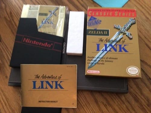 Zelda II: The Adventure of Link (Nintendo Entertainment System, NES) GOLD, CIB