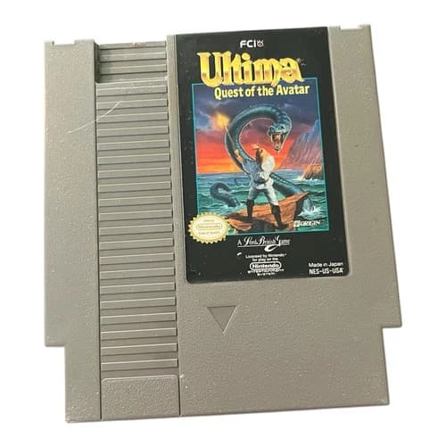 Ultima Quest of the Avatar NES Nintendo Game Tested Authentic