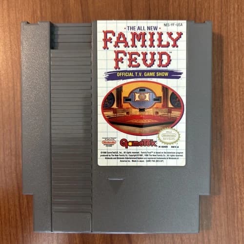 Family Feud Nintendo Nes Cleaned & Tested Authentic Very Good Condition