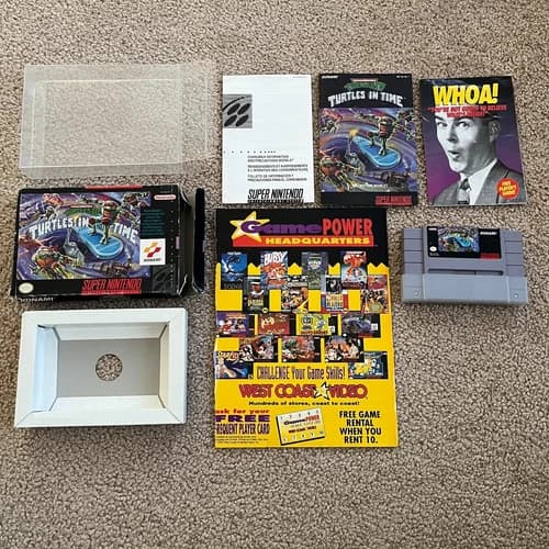 Teenage Mutant Ninja Turtles in Time IV 4 (Super Nintendo SNES) Complete CIB