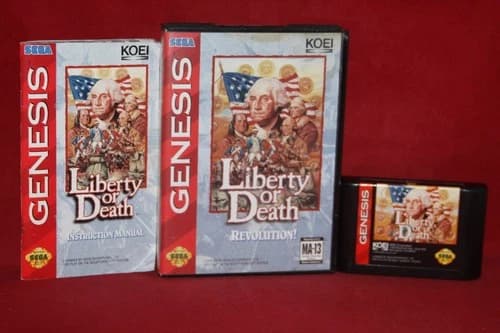 Liberty or Death (Sega Genesis, 1994) Authentic Game Cartridge, CIB Complete
