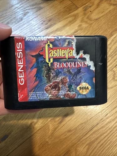 Sega Genesis Castlevania Bloodlines Authentic Game Cartridge Tested