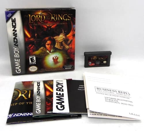 Lord of the Rings Fellowship of the Ring Game Boy Advance GBA Complete CIB Reg