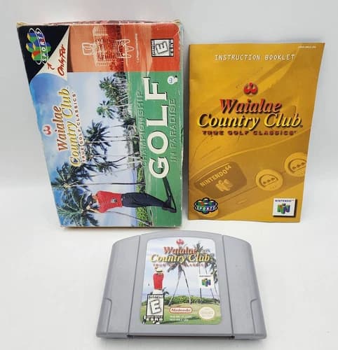 N64 Waialae Country Club (Nintendo 64) CIB Complete *Sunfaded/Crushing To Box*