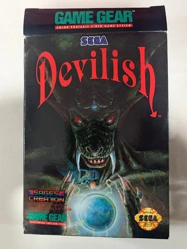 Sega Game Gear Devilish With Manual CIB