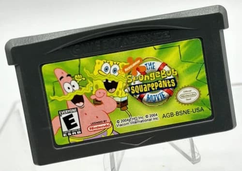 SpongeBob SquarePants Movie (Nintendo Game Boy Advance, 2004) Game Only Tested_