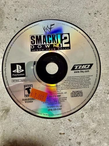 WWF SmackDown! 2: Know Your Role (Sony PlayStation PS1, 2000) ROUGH CONDITION