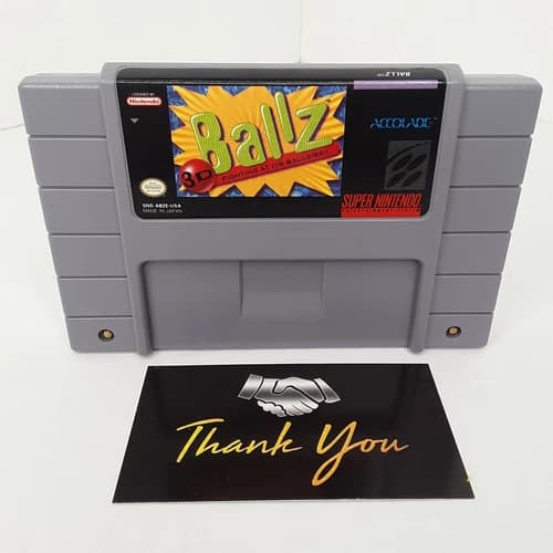 Ballz 3D (Super Nintendo SNES) Cartridge Only, Cleaned and Tested