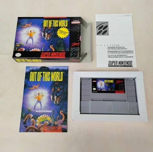 1991 SNES Interplay, 'Out of This World' by Delphine Software, CIB, Excellent