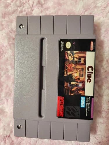 Parker Brothers Clue Board Games SUPER NES SNES Game Cartridge