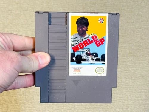 Michael Andretti's World GP - Nintendo NES Cartridge - Authentic Tested - Game