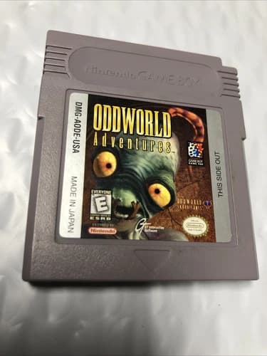 J4 Oddworld Adventures (Nintendo Gameboy, 1998) Authentic FREE SHIPPING
