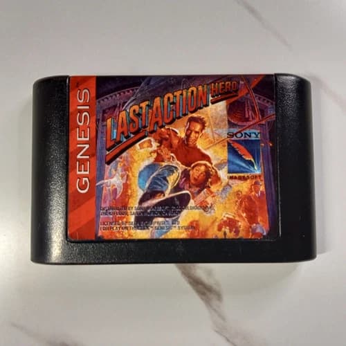 Last Action Hero cartridge (Sega Genesis, 1993) TESTED AND WORKING
