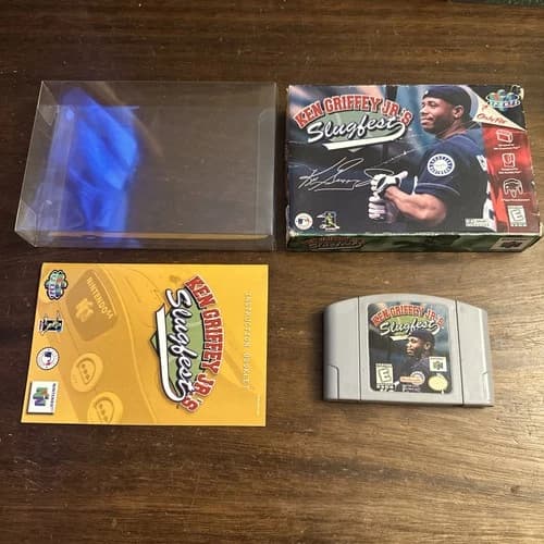 Ken Griffey Jr.'s Slugfest (Nintendo 64 N64) Complete CIB - Tested - Authentic