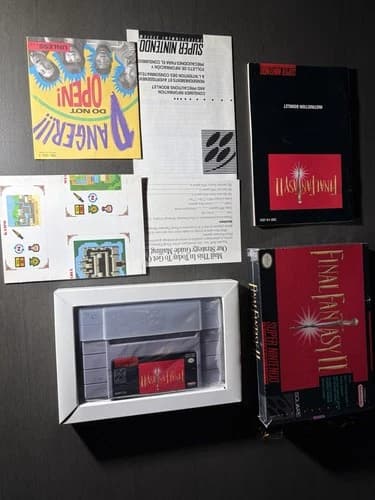 Final Fantasy II Square 1991 snes Super Nintendo Excellent Complete Boxed