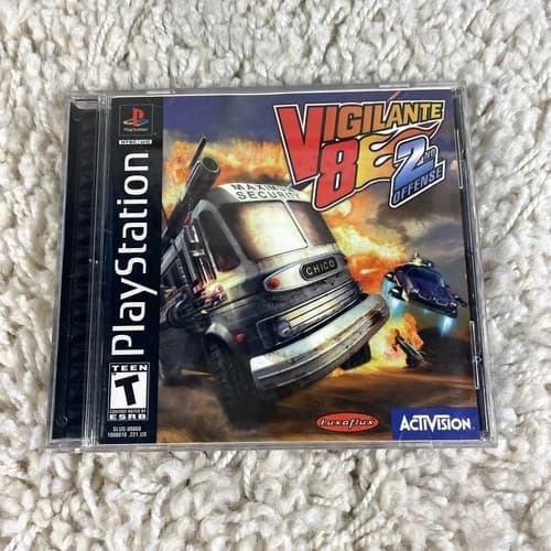 Vigilante 8 2nd Offense (Sony PlayStation 1, 1998) PS1 Complete CIB W/ Reg Card