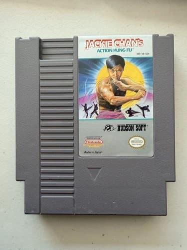 Jackie Chan's Action Kung Fu Nintendo Nes Cleaned & Tested Authentic 1985
