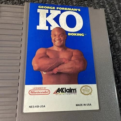 George Foreman’s KO Boxing Nintendo NES Game Cartridge Only 1992 Classic Retro