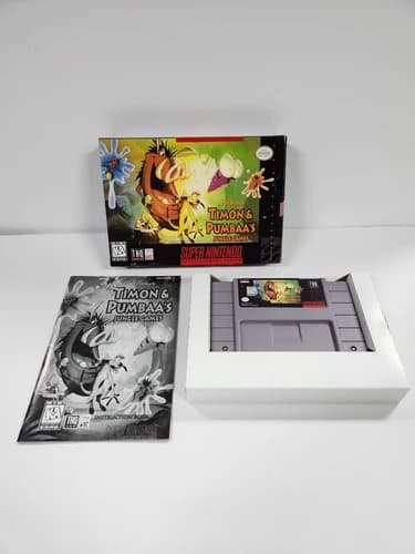 Timon & Pumbaa's Jungle Games (Super Nintendo) SNES Complete TESTED Disney