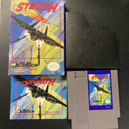 Stealth ATF NES 1989 Cartridge CIB Tested Cartridge Box Manual Sleeve