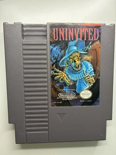 Uninvited Nintendo NES Cart, 1991 Rare Game, Tested Working