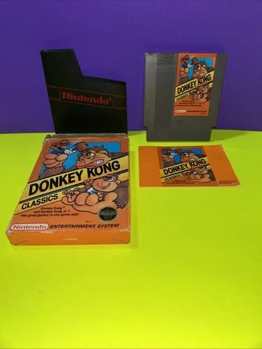 Nintendo Nes game Donkey Kong Classics (1988) CIB Tested