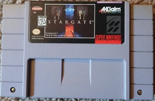 SNES Stargate Authentic Tested Game Cartridge 1994 Vintage