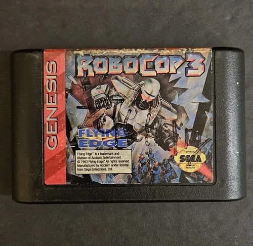RoboCop 3 (Sega Genesis, 1993) Authentic Cartridge Only Tested Working