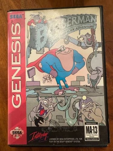 Boogerman: A Pick and Flick Adventure w/ Registration card Complete Sega Genesis