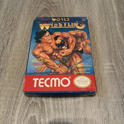 Tecmo World Wrestling NES Nintendo Complete CIB NICE!